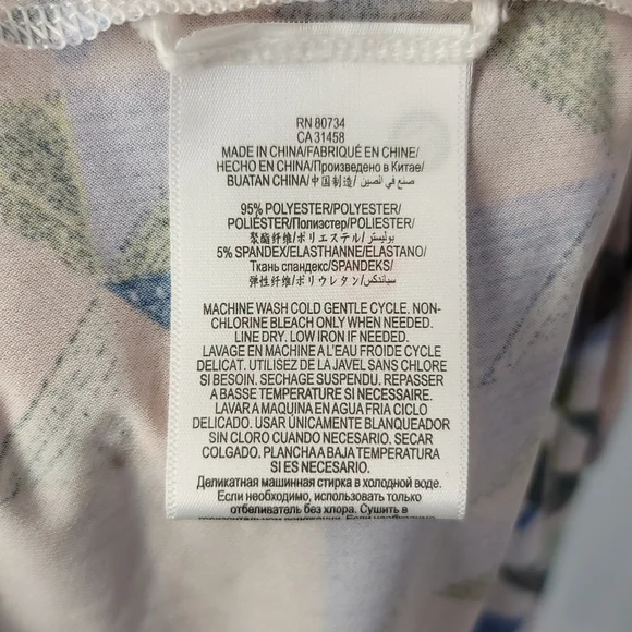 BCBGMaxAzria Adele Wrap Dress, patchwork design, women's XS Tall - Picture 4 of 5